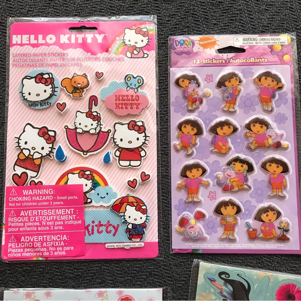 NWT Disney Princess Sticker Collection Hello Kitty Dora Explorer Mickey Mouse - Picture 2 of 7